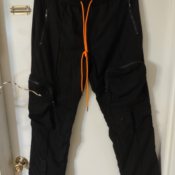 Men Black and light blue boohoo Cargo pants available. expandable Size 34-38 - Picture 8 of 10